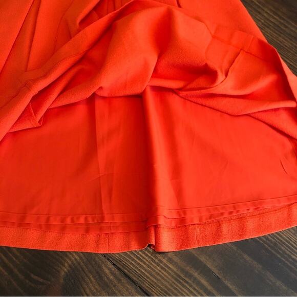 NWT Ann Taylor MIDI Skirt Women’s Sz 4 Pleated Orange Pleated Preppy Career - Picture 13 of 14